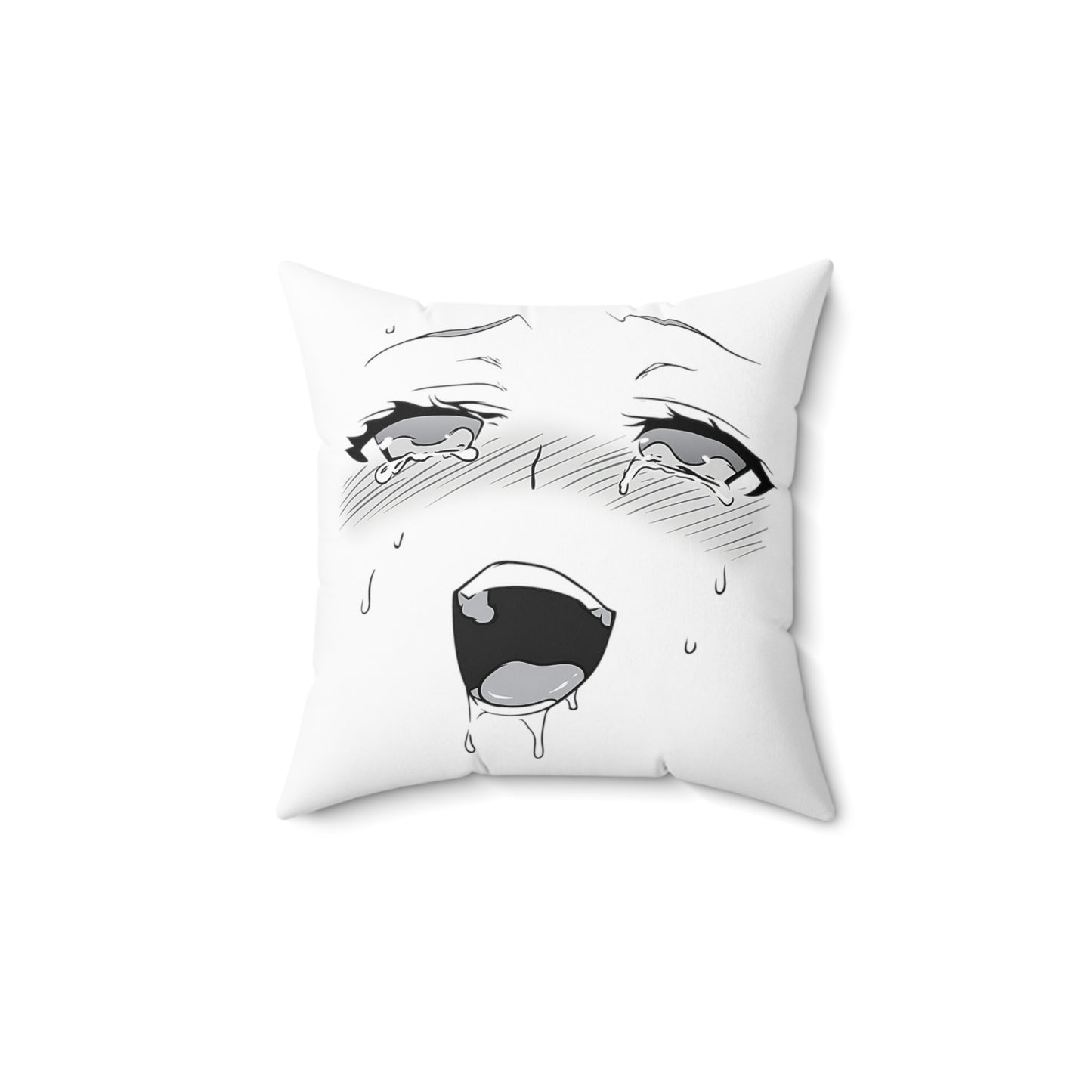 Ahegao Face Pillow | Ahegao Square Pillow | Funny Anime Pillow | Gift For Otaku | Gift For Waifu | Gift For Anime Lover