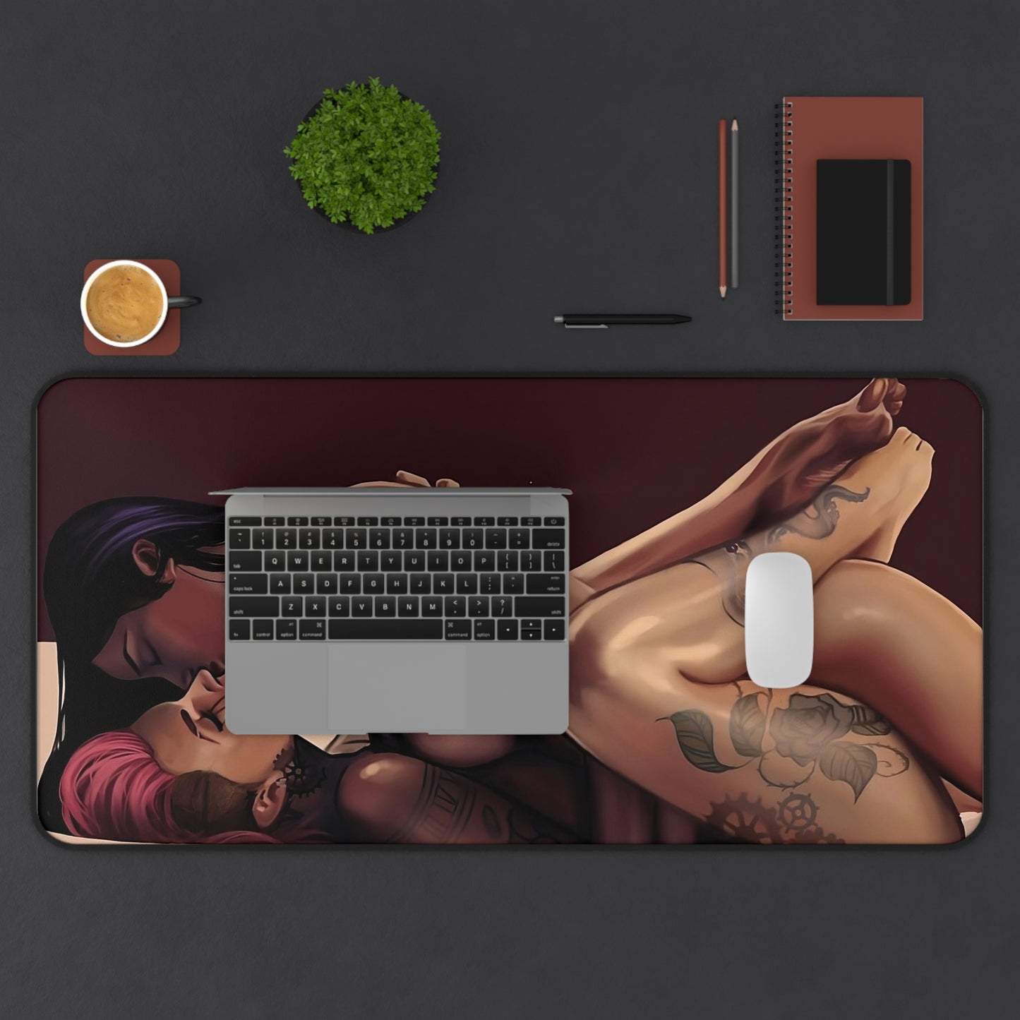 Vi and Caitlyn Mouse Pad | Lewd Arcane Mouse Pad | LOL | Lesbian | Yuri | Girls Kissing | Ecchi | Waifu | Ahegao | Sexy Playmat | Erotic