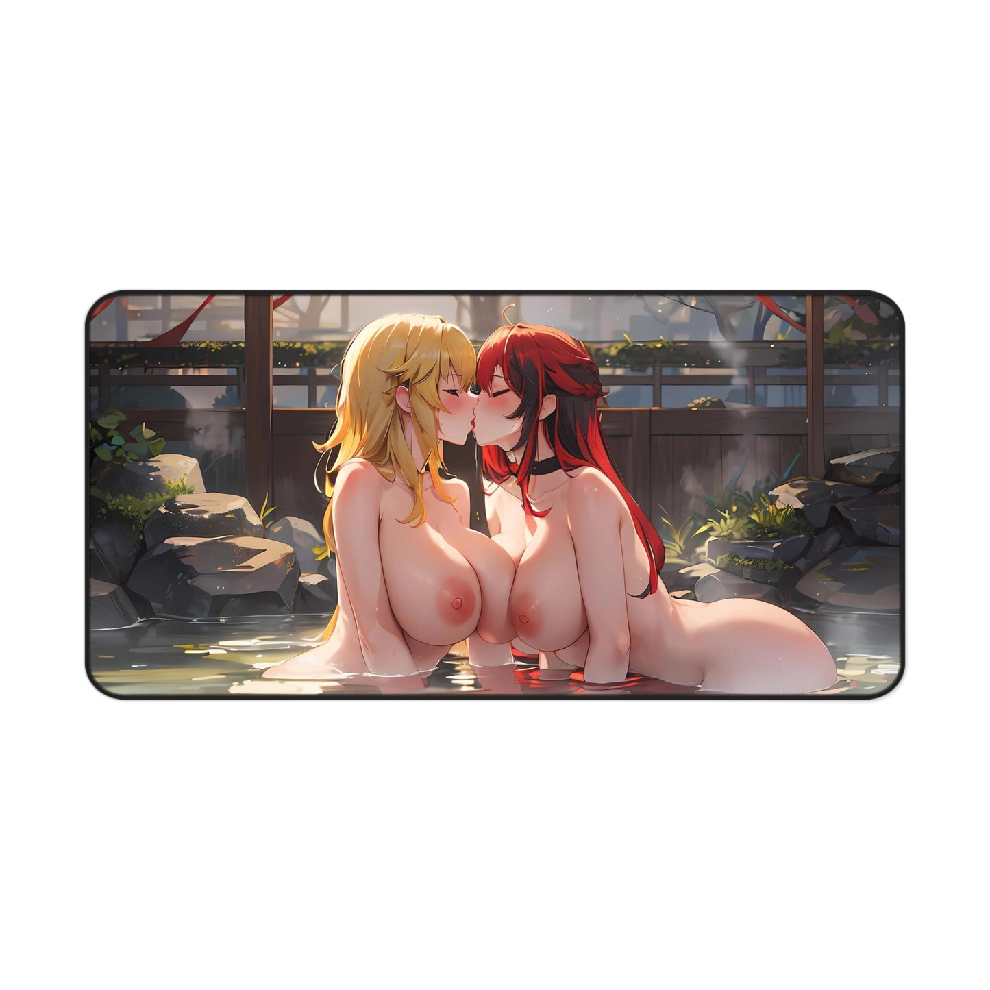 Sexy Anime Mouse Pad | Busty Girls Kissing | Hot Anime Girls | Yuri | Ginger | Lesbian | Ecchi | Waifu | Ahegao | Sexy Playmat | Erotic