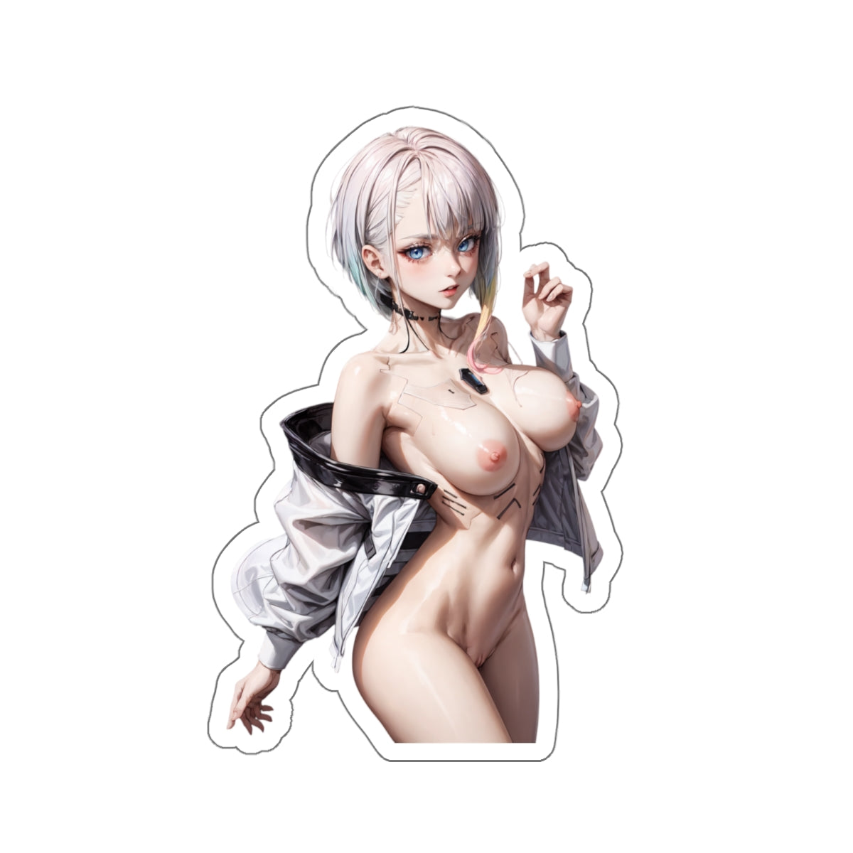 Sexy Anime Sticker | Lucy | Lewd Anime Sticker | Lewd Sticker | Sexy Waifu Sticker | Nude Anime Girl | FairyAI