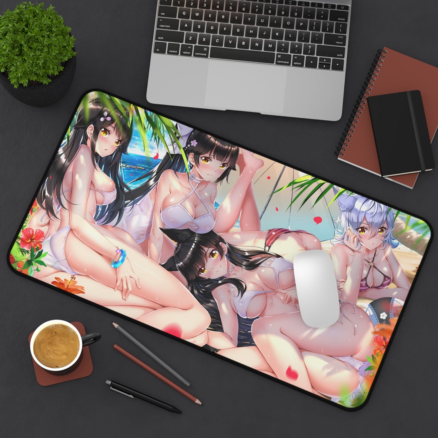 Sexy Anime Mouse Pad | Azur Lane | Hot Girls at the Beach | Ecchi | Waifu | Ahegao | Sexy Playmat | Erotic