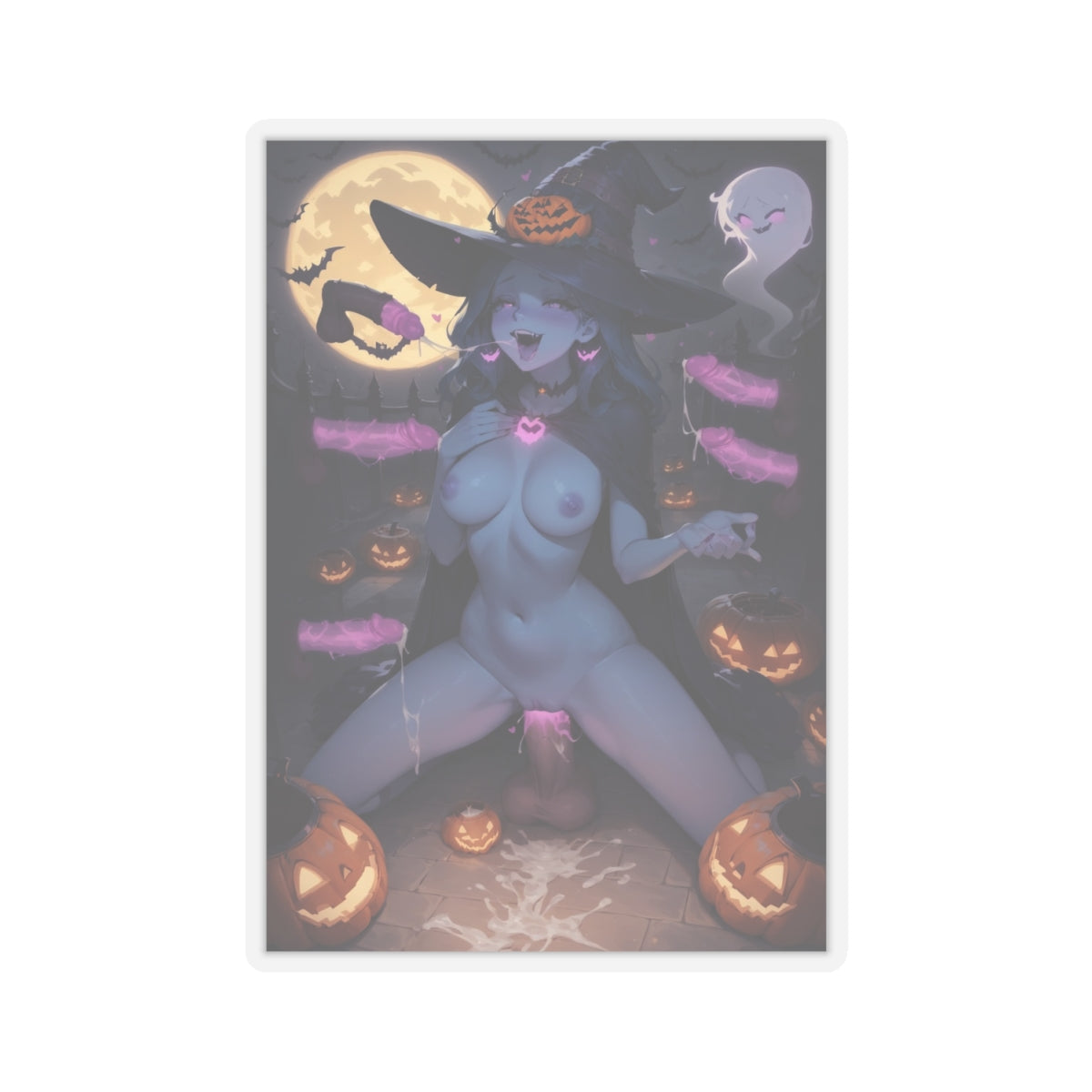 Lewd Halloween Hentai Sticker | Witch Magic | Hentai NSFW Sticker