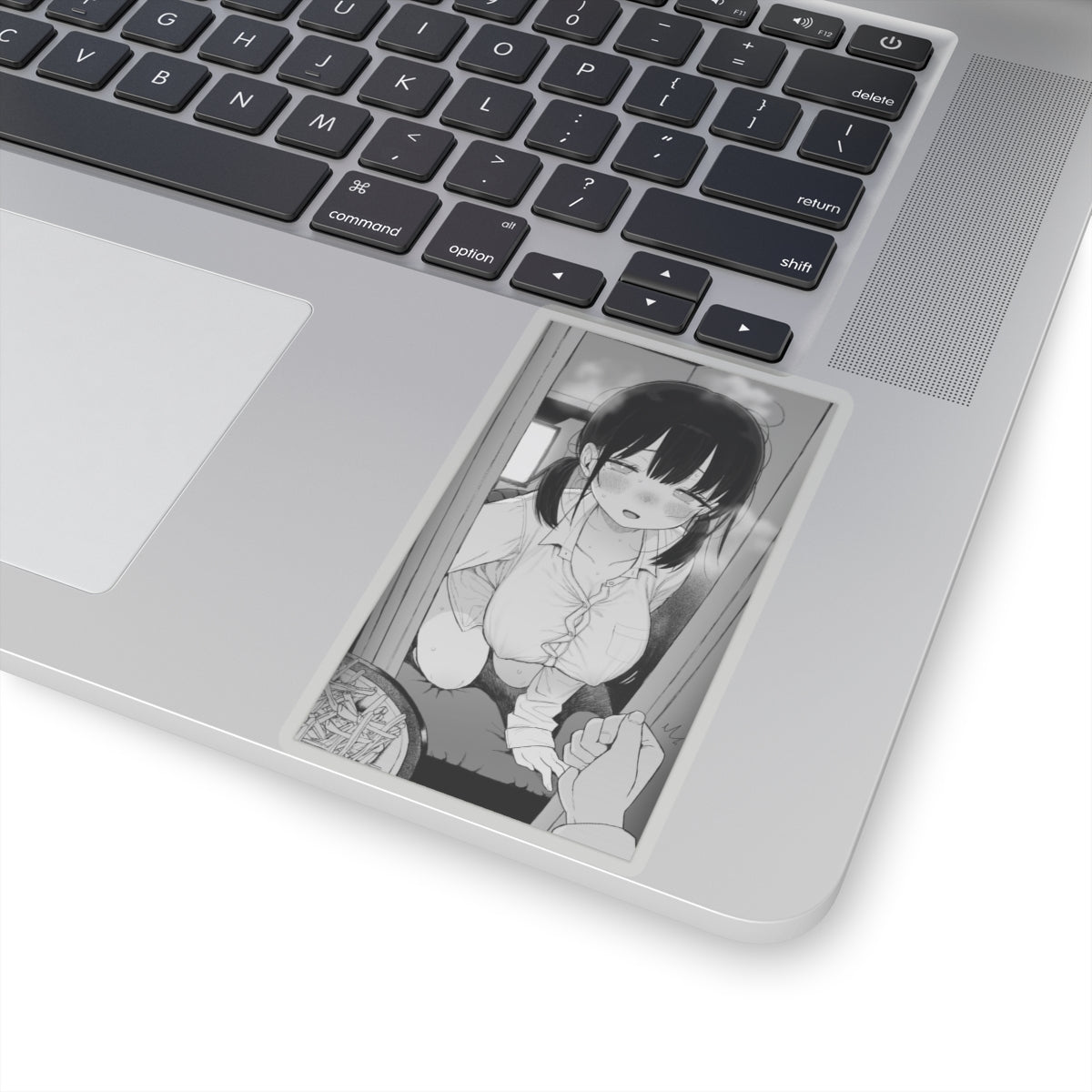 Hentai Sticker | Hentai NSFW Sticker | Ecchi Aesthetic | Black and White | Monochrome