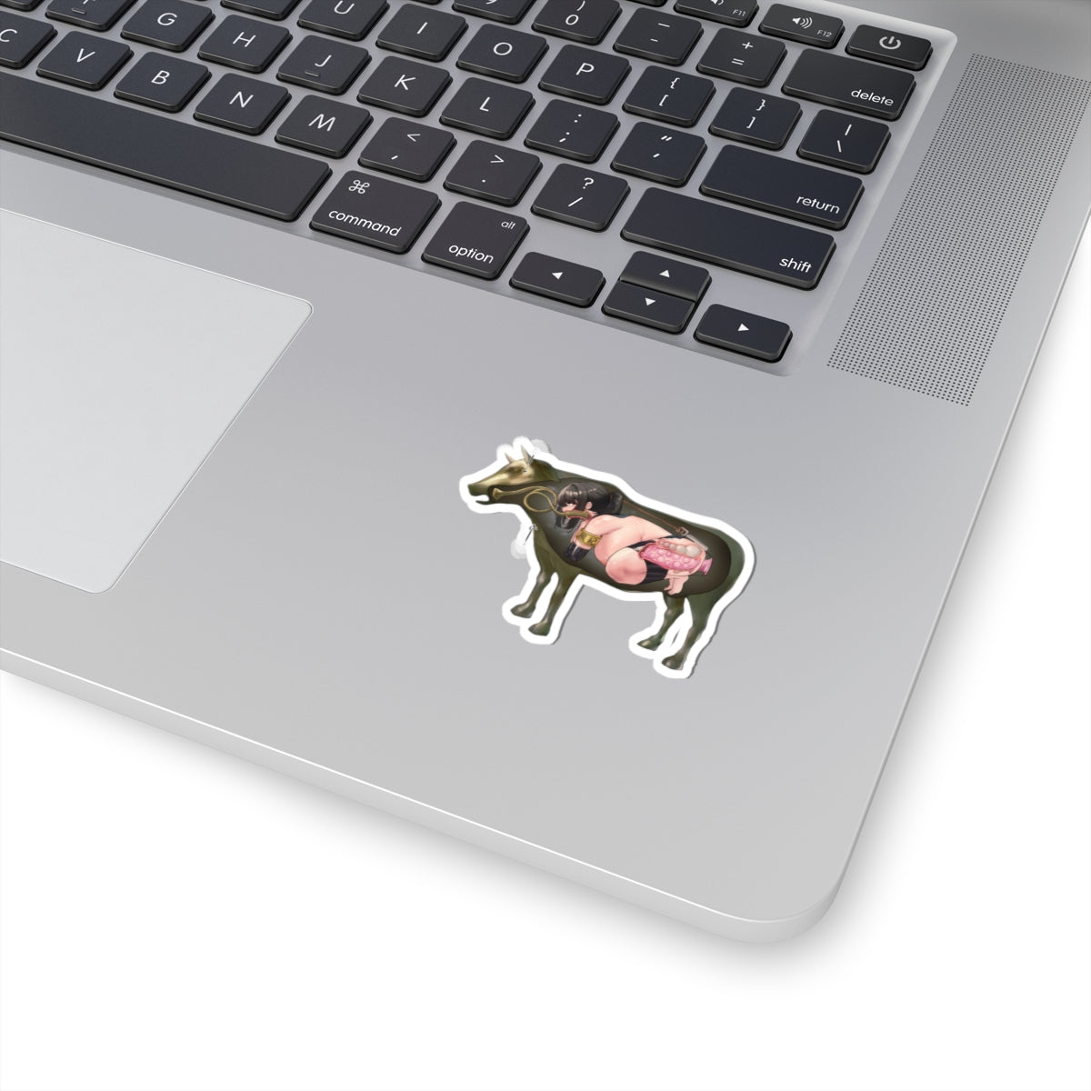 Lewd Anime Girl Sticker | Hentai Sticker | Lewd | Rule 34 | Otaku | Waifu | Constrained | Bondage | Brazen Bull | Rayasi