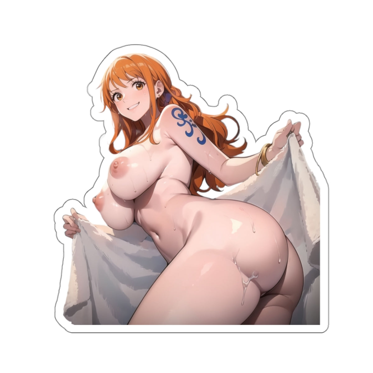 Sexy Anime Sticker | Nami | Lewd Anime Sticker | Lewd Sticker | Sexy Waifu Sticker | Towel | SAMSARA_AI