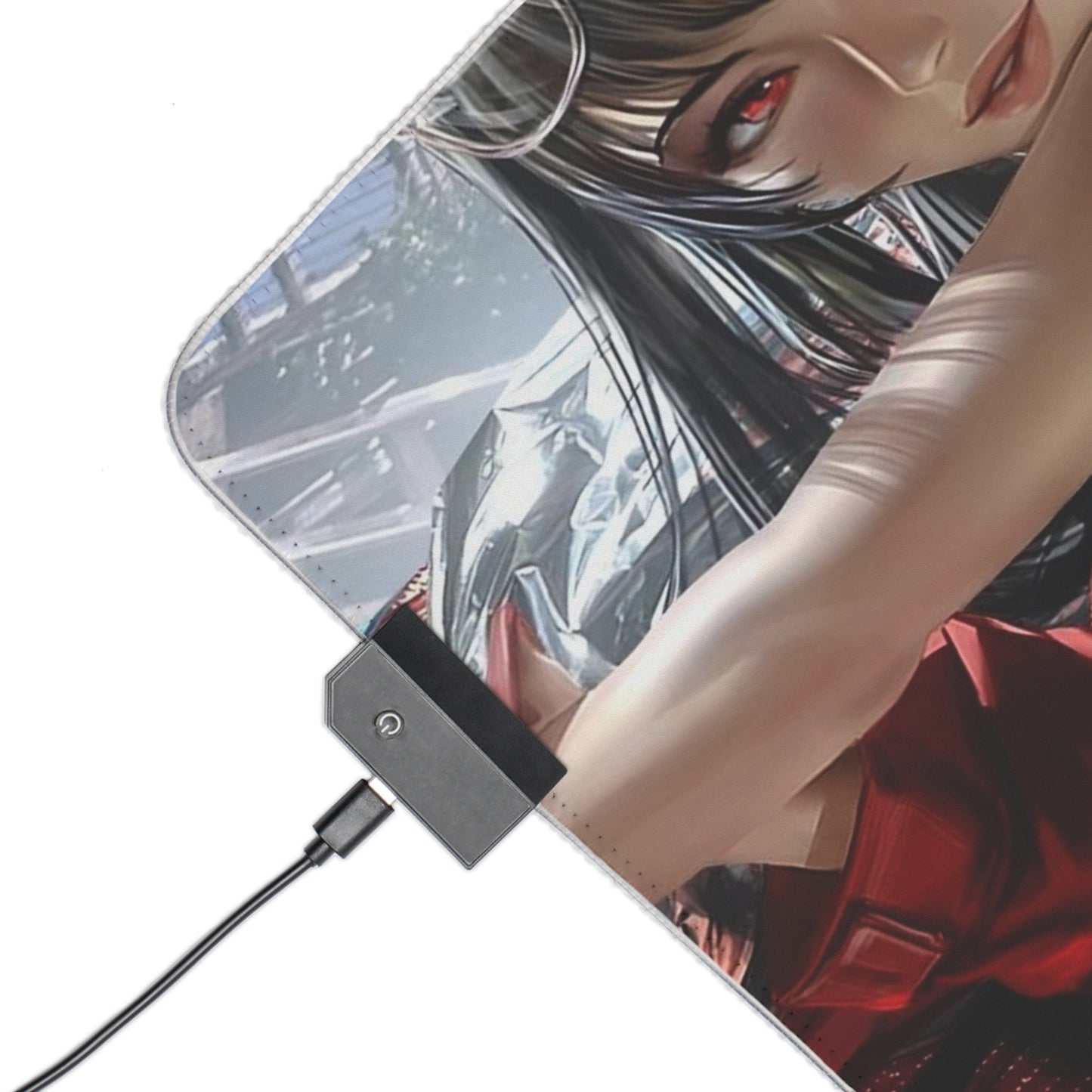 Lewd Anime Mousepad | Azur Lane Taihou | LED Gaming Mouse Pad | Sexy Anime Girl On Car | Lewd Gaming Setup