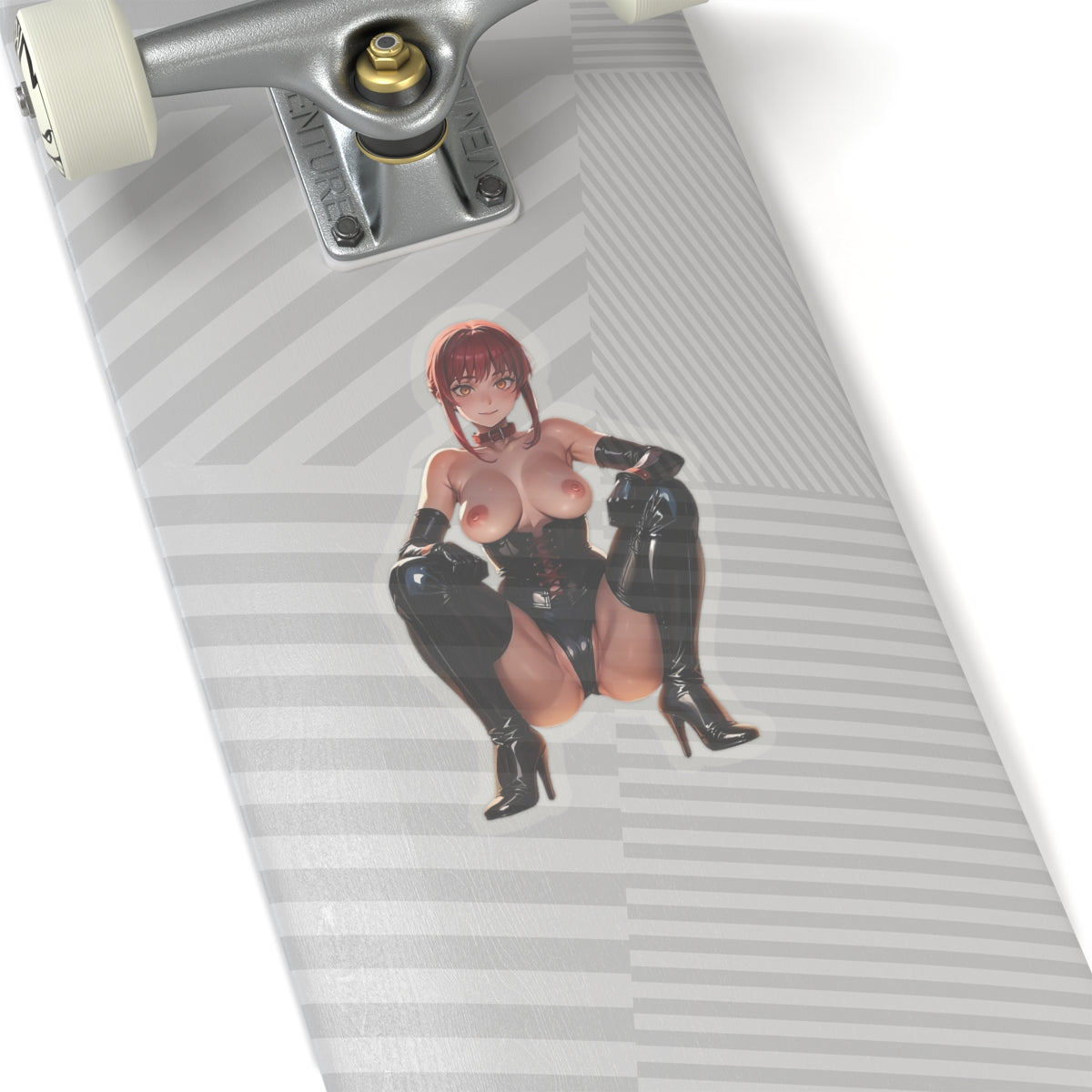 Lewd Anime Girl Sticker | Naked Makima | Uncensored Anime | Lewd | Rule 34 | Otaku | Waifu | Leather | Hentai Sticker | Squat | Dominatrix | BDSM