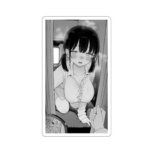 Hentai Sticker | Hentai NSFW Sticker | Ecchi Aesthetic | Black and White | Monochrome