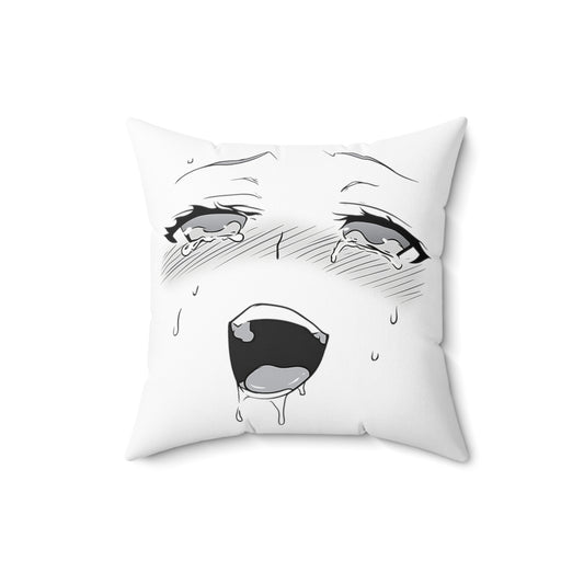 Ahegao Face Pillow | Ahegao Square Pillow | Funny Anime Pillow | Gift For Otaku | Gift For Waifu | Gift For Anime Lover