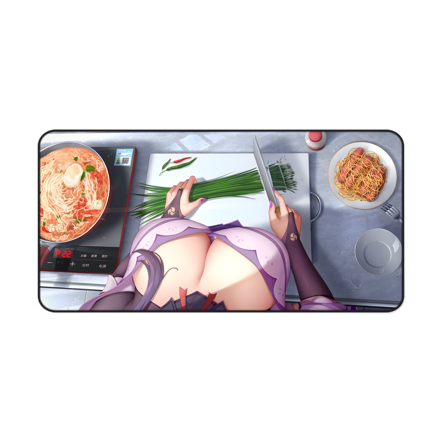 Sexy Mouse Pad | Raiden Shogun | Genshin Impact | Ecchi | Waifu | Knife | Food | Kitchen | Ecchi | Waifu | Ahegao | Sexy Playmat | Erotic