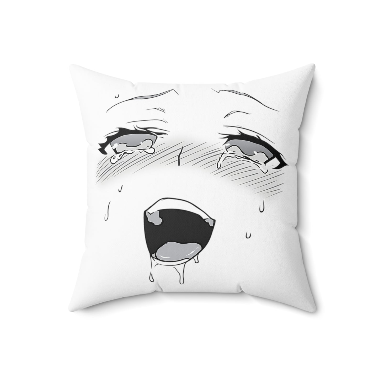 Ahegao Face Pillow | Ahegao Square Pillow | Funny Anime Pillow | Gift For Otaku | Gift For Waifu | Gift For Anime Lover