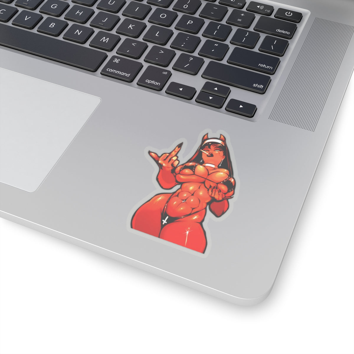 Sexy Waifu Sticker | Succubus Nun | Muscles | Sexy Anime Sticker | Lewd Anime Sticker | Otaku | Waifu | Big Tits