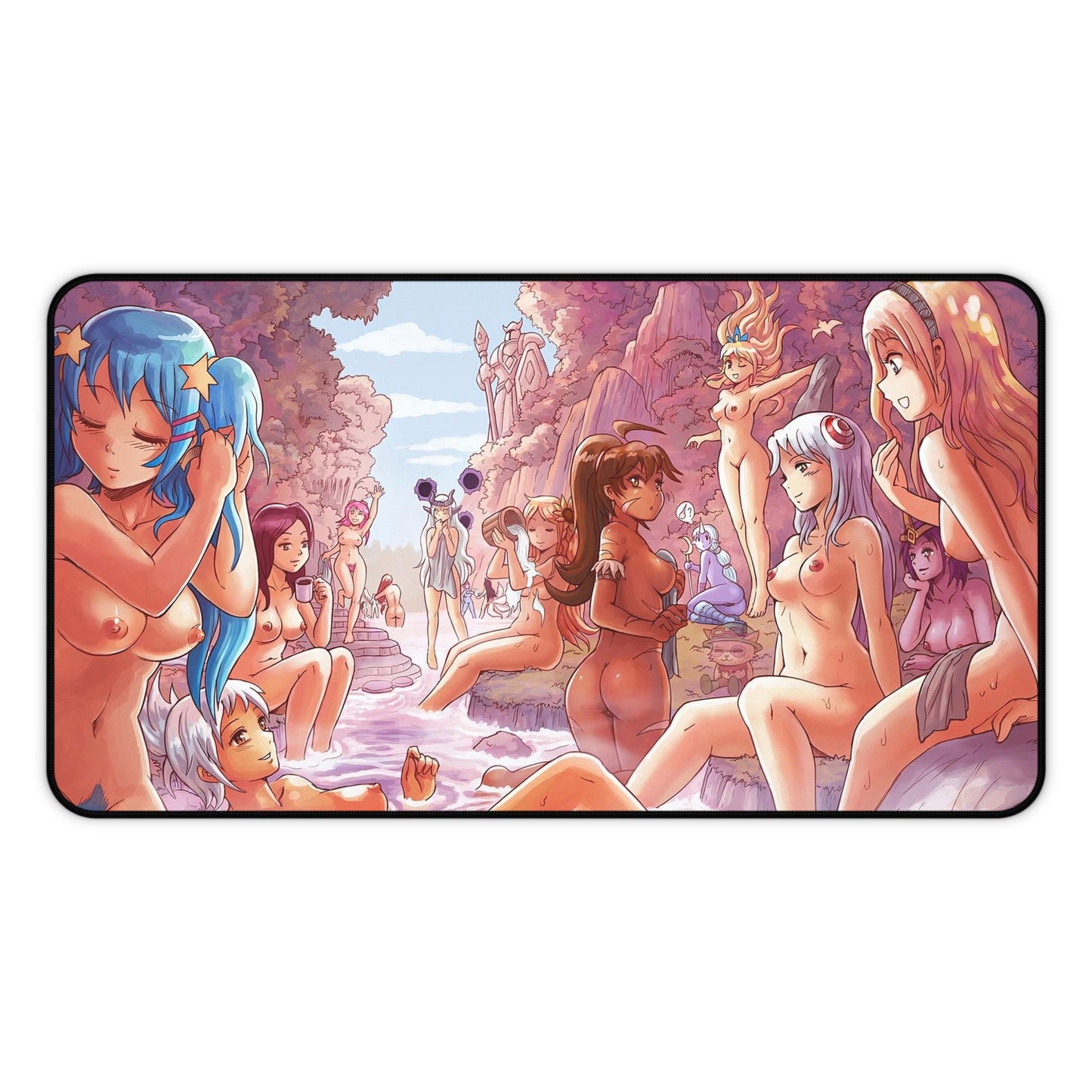 Lewd Anime Mousepad | League Of Legends Rule34 | NSFW | Harem | Onsen | Sento | Sexy Playmat | Lol | Tits | Boobs | Naked Anime Girls | Ecchi | Waifu | Otaku