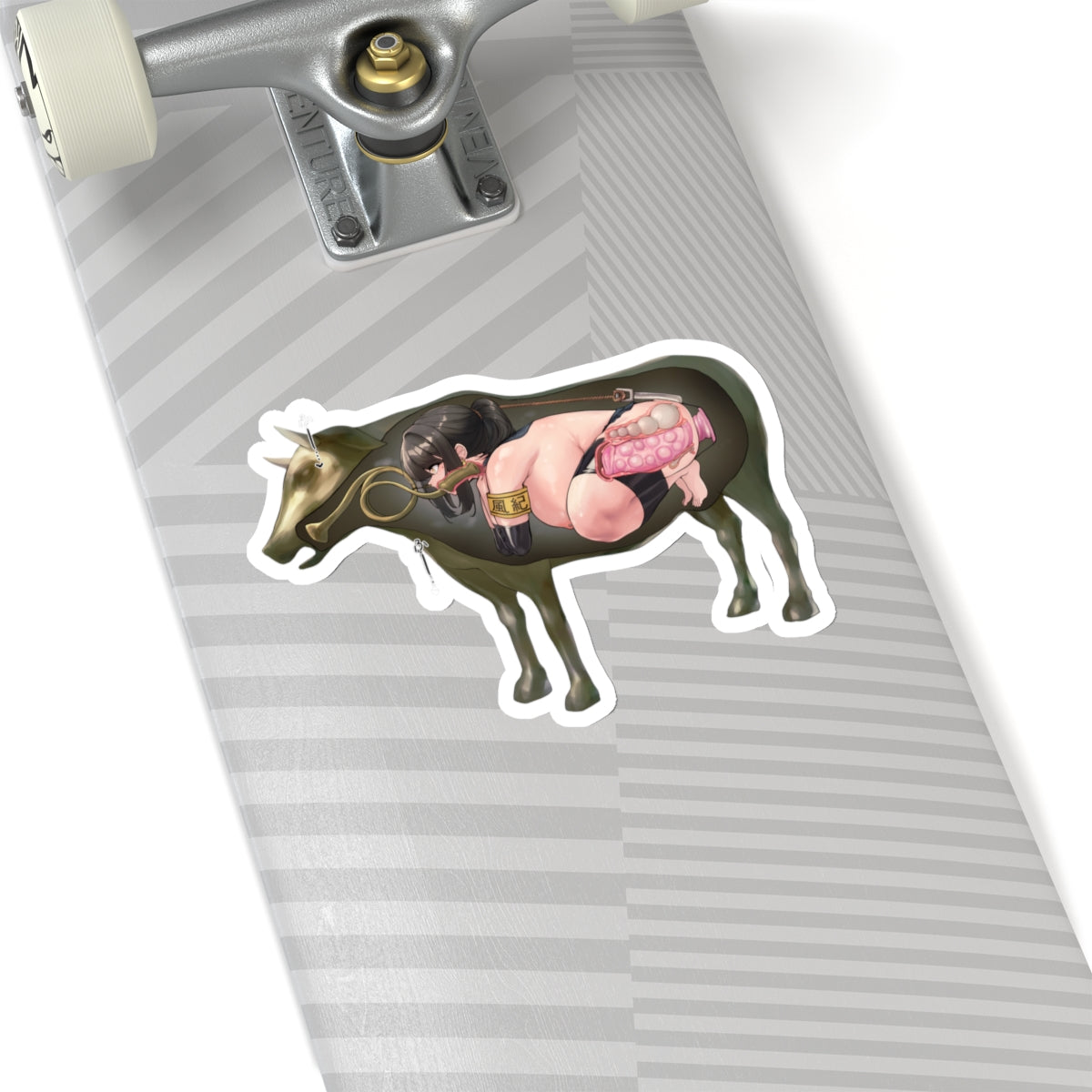 Lewd Anime Girl Sticker | Hentai Sticker | Lewd | Rule 34 | Otaku | Waifu | Constrained | Bondage | Brazen Bull | Rayasi