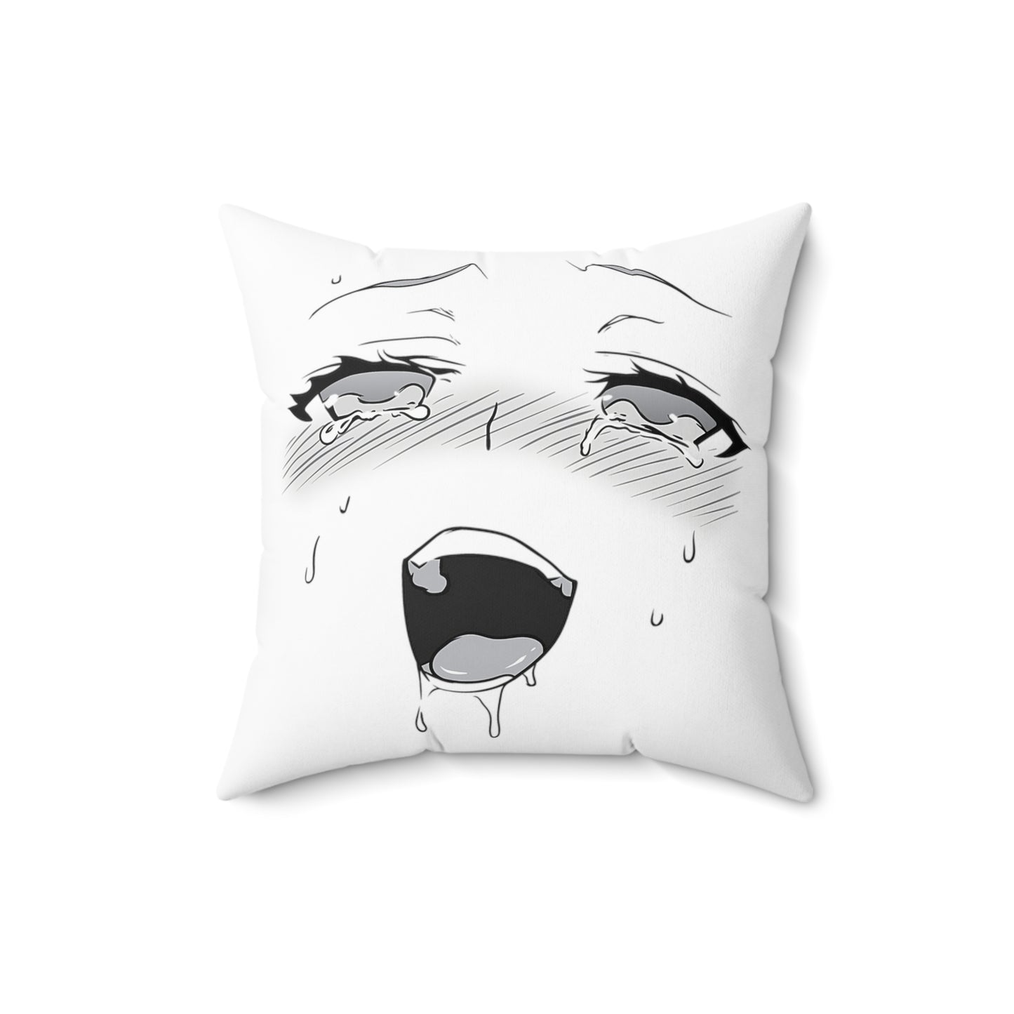 Ahegao Face Pillow | Ahegao Square Pillow | Funny Anime Pillow | Gift For Otaku | Gift For Waifu | Gift For Anime Lover