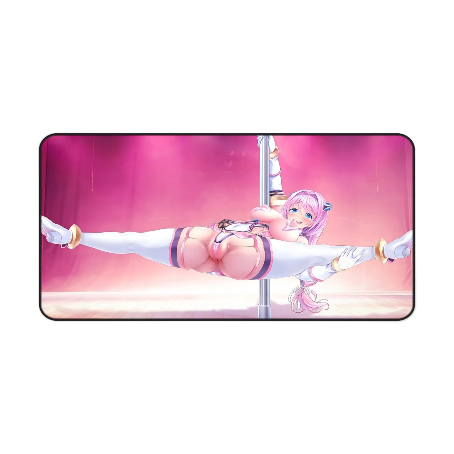 Lewd Mouse Pad | Aigan Tenshi Cheery Pink | Pole Dance | Stripper | Ecchi | Waifu | Sexy Playmat | Naughty Desk Mat