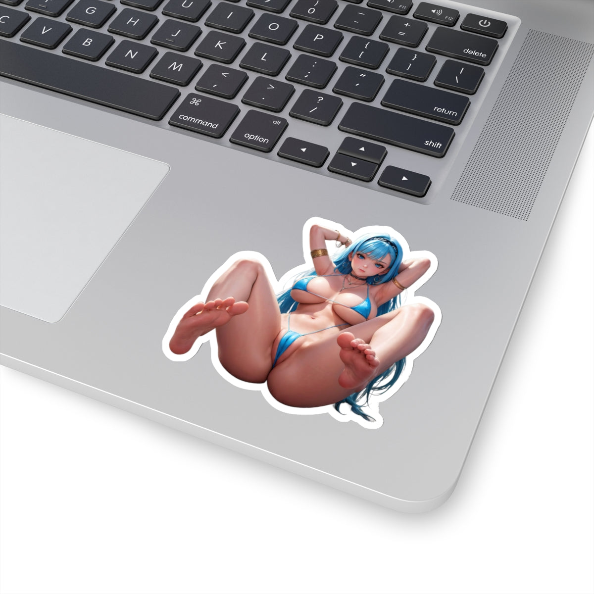 Sexy Anime Sticker | Sexy Feet | Lewd Anime Sticker | Lewd Sticker | Sexy Waifu Sticker | Big Ass | Foot Fetish | Blue Hair | Bikini | Feet Fetish