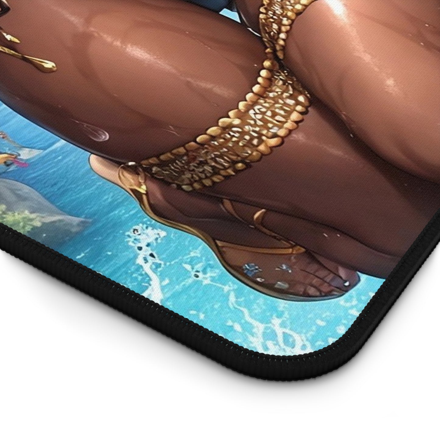 Sexy Mouse Pad | Beautiful Ebony | Ecchi Desk Mat | Waifu | Otaku | Ebony | Bikini | Sexy Playmat | Lewd