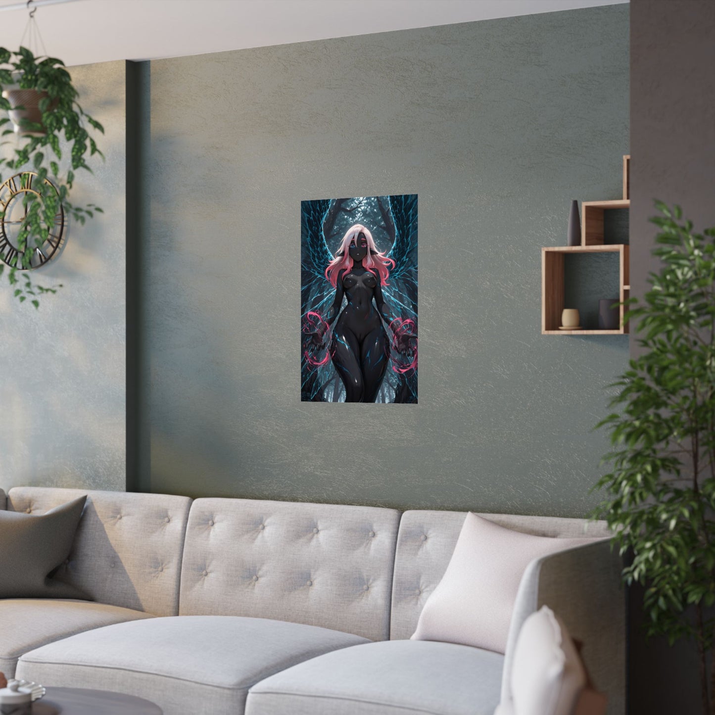 Lewd Waifu Poster | Dark Elf Girl | Sexy Poster | Erotic | Ecchi Poster | Monster Girl Nude