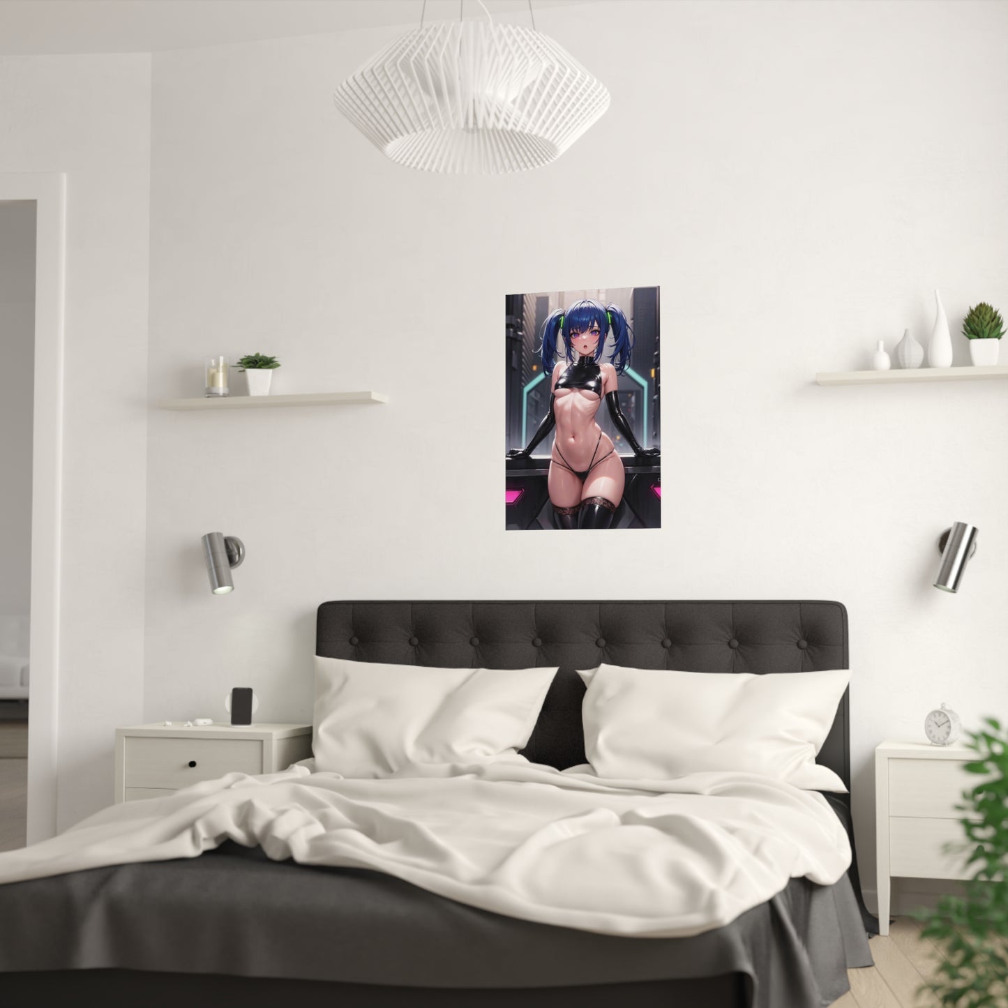 Waifu Poster | Hot Anime Girl | Ecchi | Cyberpunk