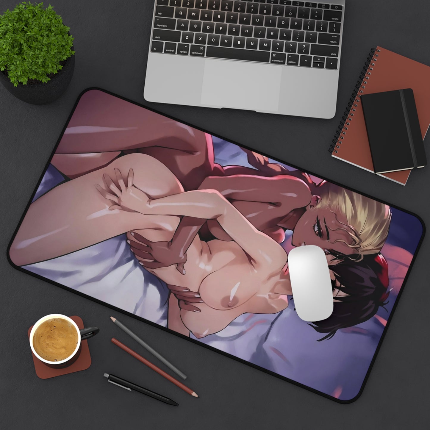 Lewd Mouse Pad | Yuri | Lesbian | Naked Girls Kissing | NSFW | Uncensored Mouse Pad | Ecchi | Waifu | Ahegao | Otaku | Beautiful