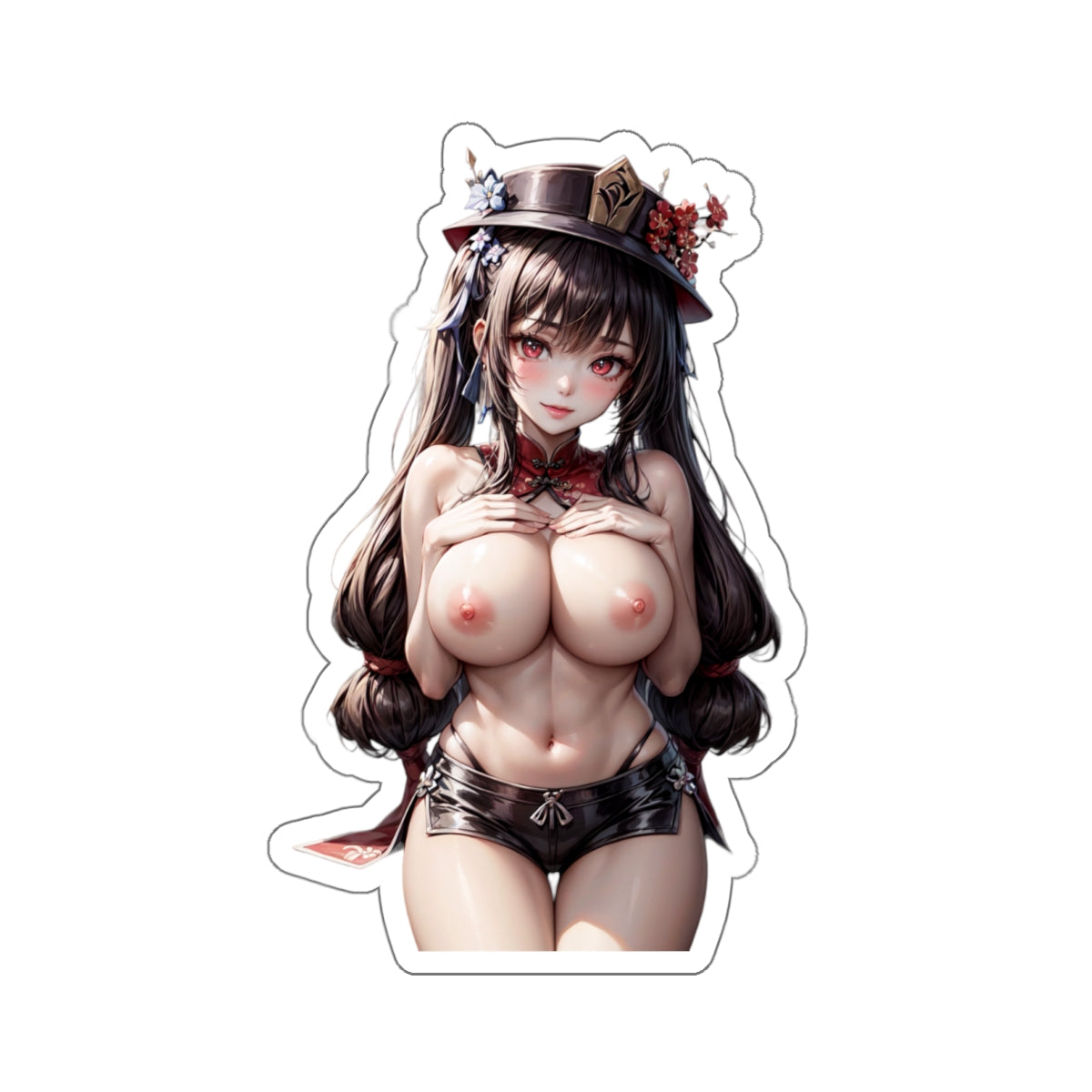 Sexy Anime Sticker | Hu Tao | Lewd Anime Sticker | Lewd Sticker | Sexy Waifu Sticker | Nude Anime Girl | FairyAI