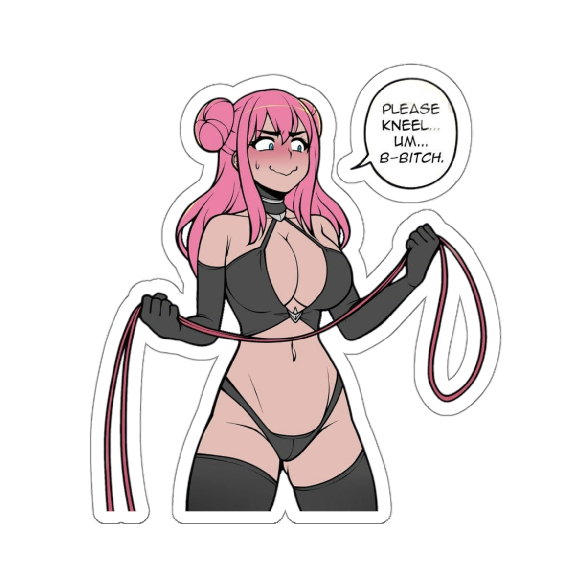 Sexy Anime Sticker | BDSM | Funny Anime Sticker | Domina | Sexy Anime Sticker | Lewd Anime Sticker | Otaku | Waifu | DDLG | Kinky