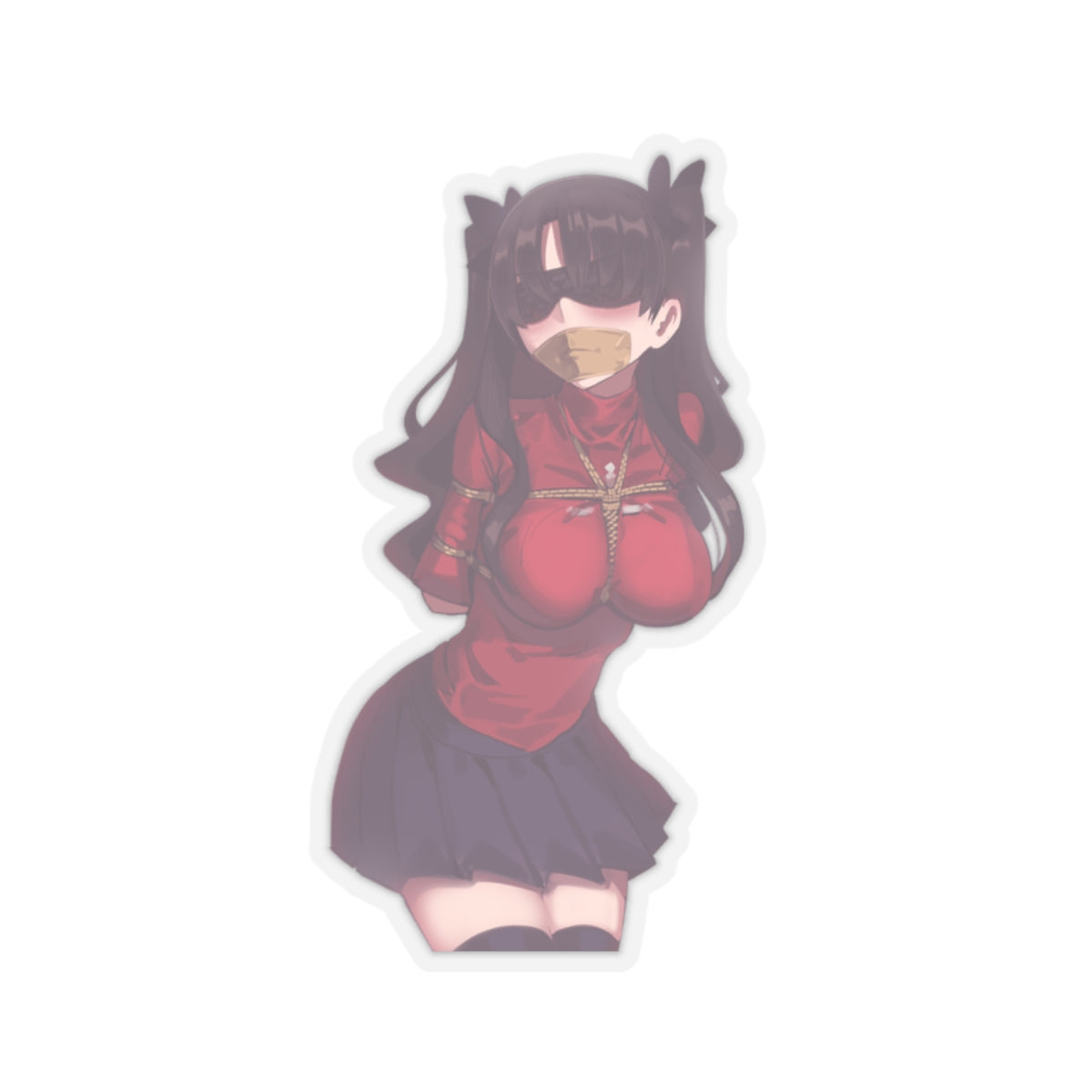 Waifu Sticker | Hentai Girls Sticker | BDSM Shibari Blindfold