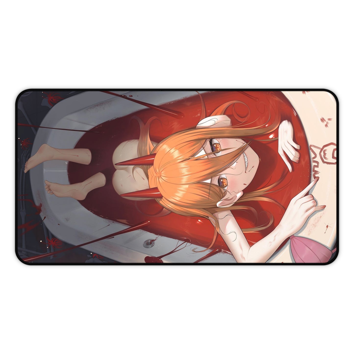 Chainsaw Man Power Mousepad | Power Mousepad | Chainsaw Man XXL Gaming Mousepad | Power Bathing In Blood | Chainsaw Man Merchandise | Gore | Bathtub