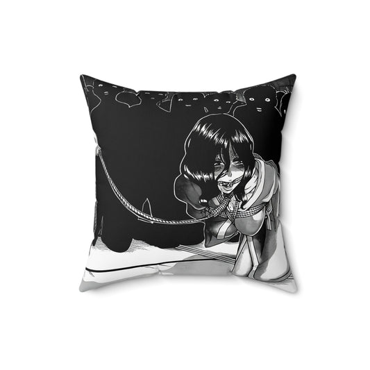Public Humiliation Face Pillow | Shibari | BDSM | Slave | Ahegao Square Pillow | Funny Anime Pillow | Gift For Otaku | Gift For Waifu | Kinky