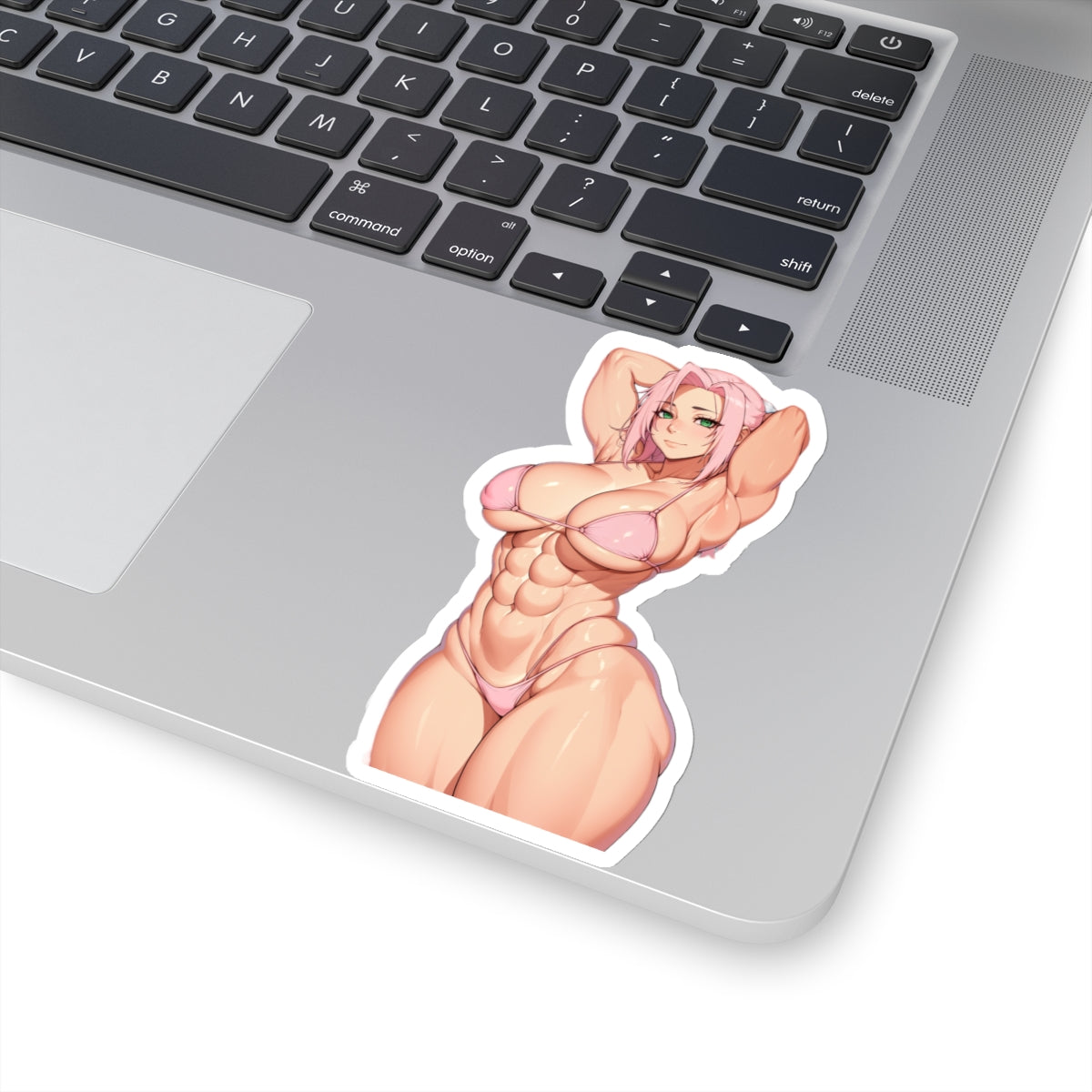 Muscle Sakura Sticker | Muscle Mommy | Waifu Sticker | Sexy Anime Sticker | Lewd Anime Sticker | Otaku | Waifu