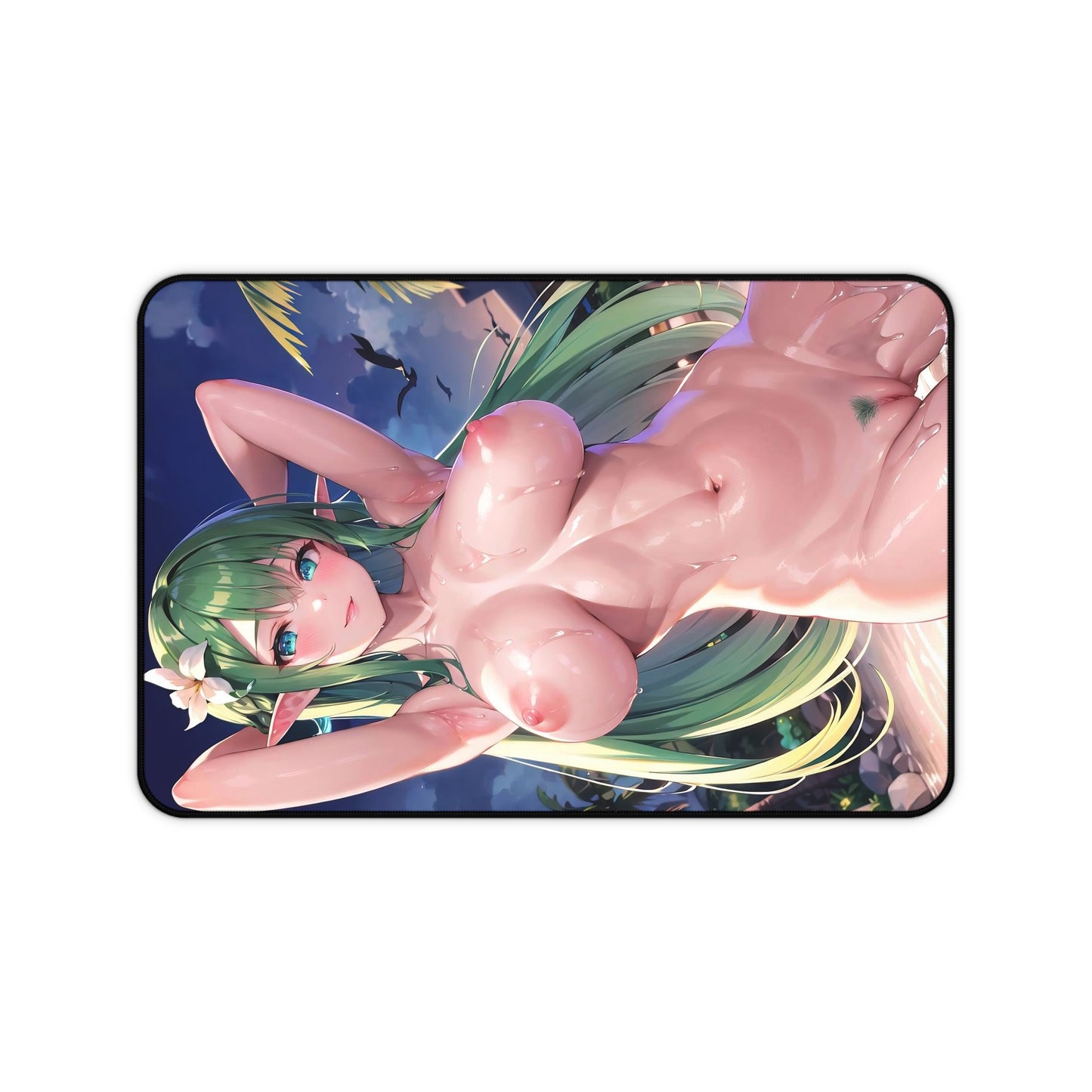 Lewd Anime Mouse Pad | Big Tits | Naked Anime Girl | Naked Elf Girl | Pussy | Pubic Hair | Lewd Gaming Setup | NSFW | Uncensored Mousepad | Green Hair | Tits | Boobs | Naked Anime Girls | Ecchi | Waifu | Otaku | Sexy Playmat