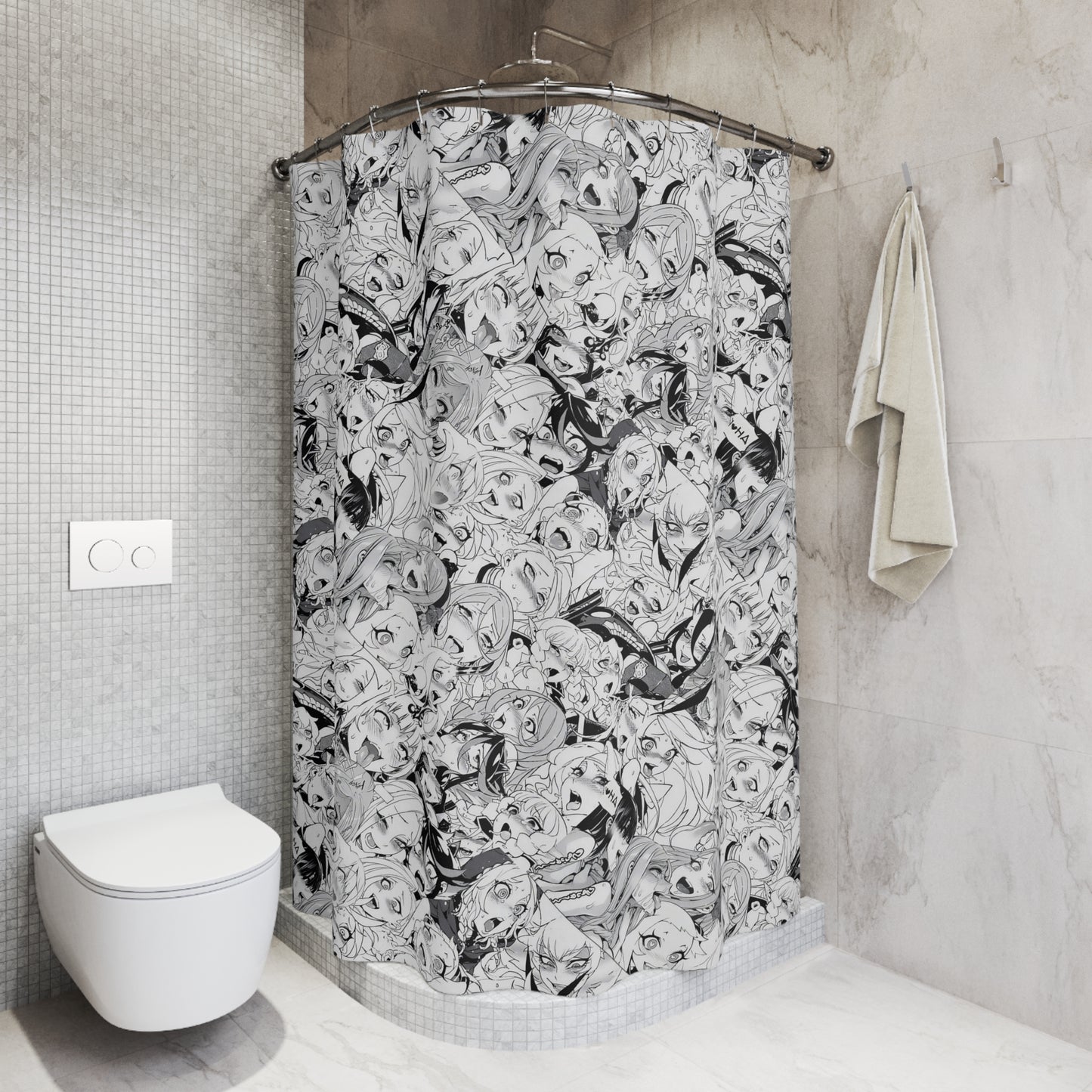 Ahegao Shower Curtain | Waifu | Otaku | Ahegao Face