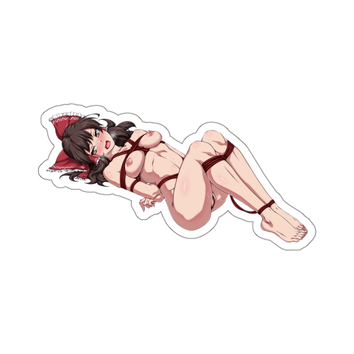 Sexy Anime Sticker | Reimu Hakurei | Lewd Anime Sticker | Lewd Sticker | Sexy Waifu Sticker | Shibari | Bondage