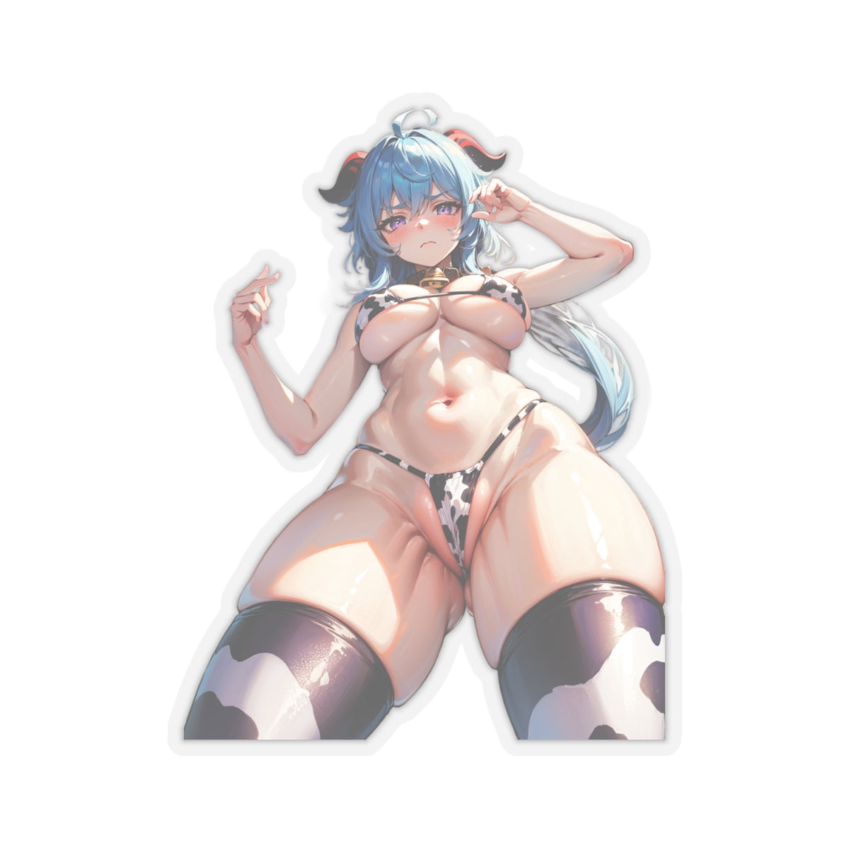 Sexy Waifu Sticker | Ganyu | Sexy Anime Sticker | Lewd Anime Sticker | Otaku | Waifu | Waifu Sticker | Bikini | Horns