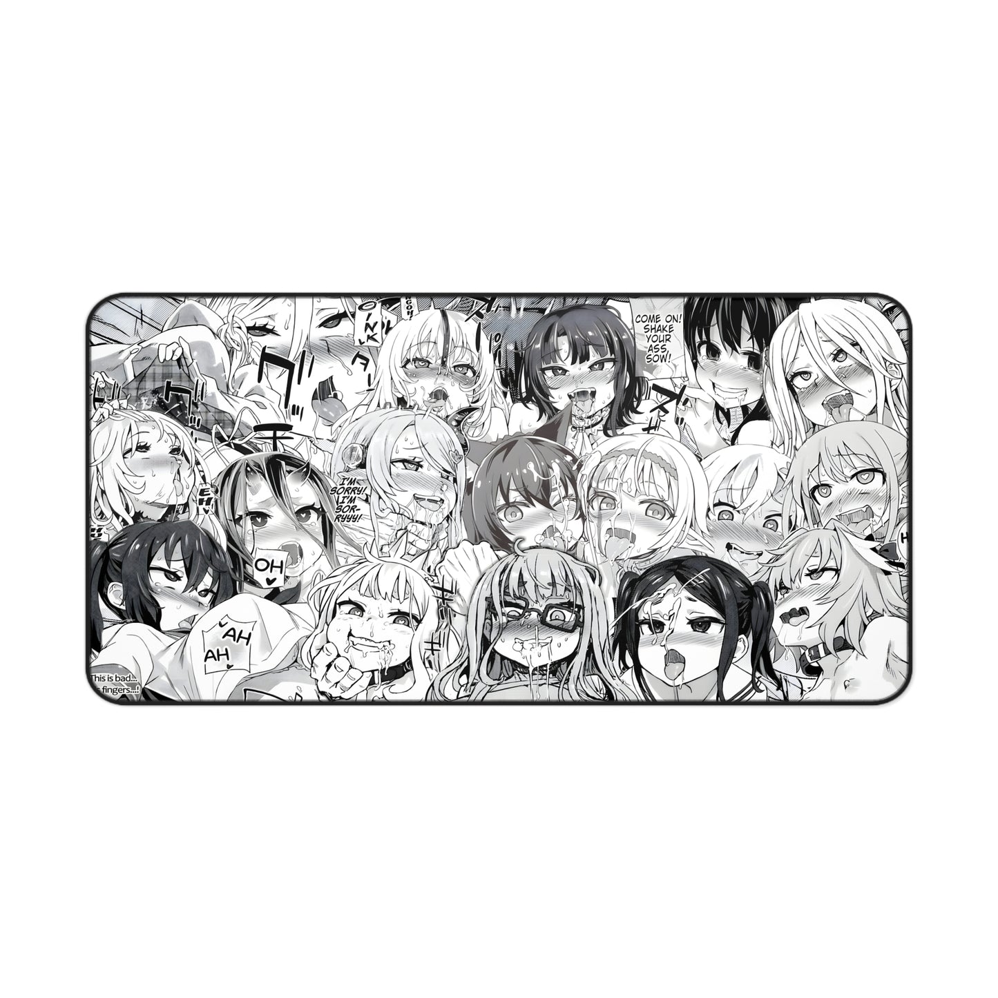 Ahegao Mouse Pad | Ahegao Face | Funny Anime Desk Mat | Ecchi | Waifu | Ahegao | Sexy Playmat | Erotic Anime Face | Lewd | Minimalism