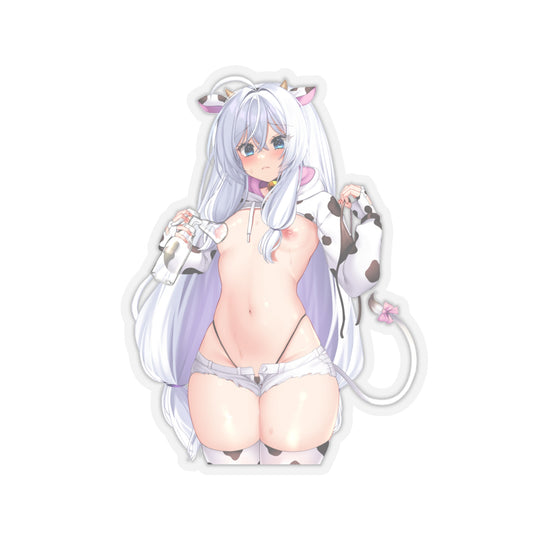 Lewd Stella Unibell Sticker | Cow Costume | Soulworker | Naked Anime Girl Sticker | Uncensored Anime | Small Tits | Sexy Anime Sticker | Waifu | Otaku | HuCow