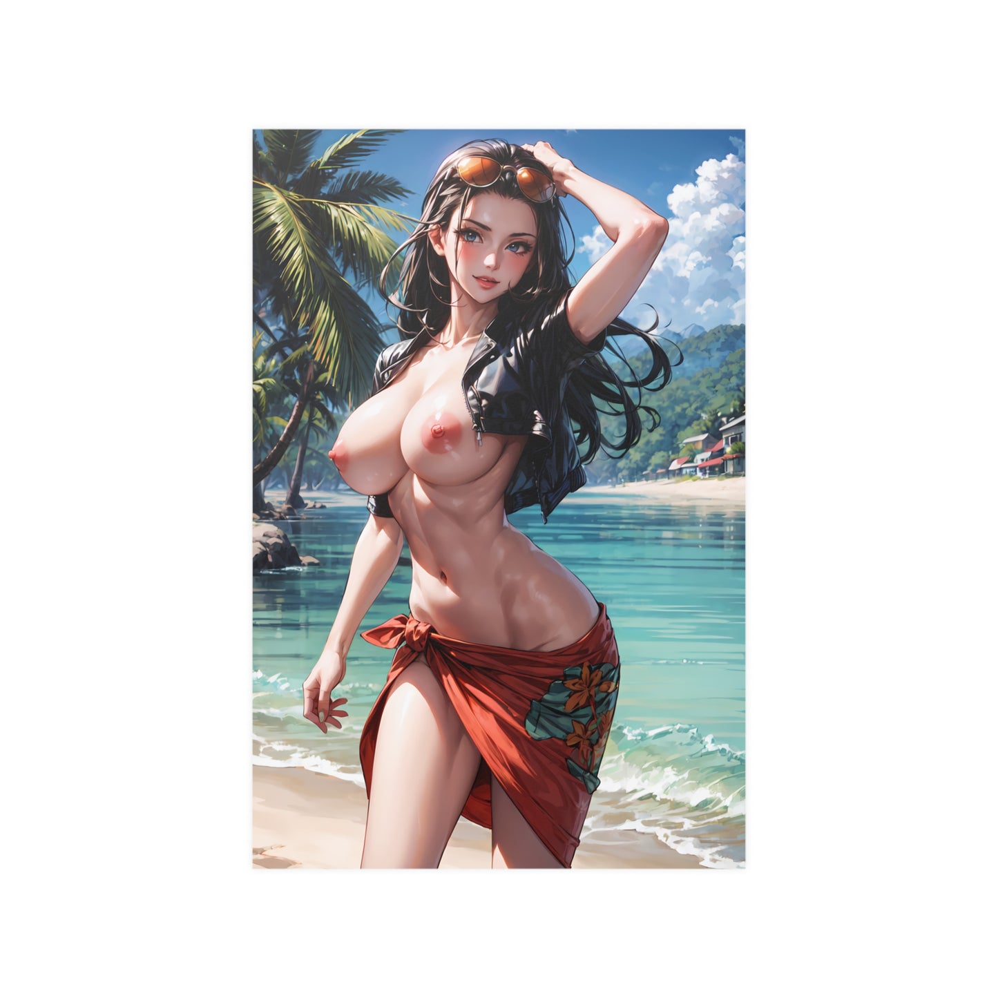 Waifu Poster | Nico Robin | Hot Anime Girls | Pressed Against Each Other | Big Tits | Ecchi | Waifu | Ahegao | Sexy Poster | FairyAI | Hentai Poster