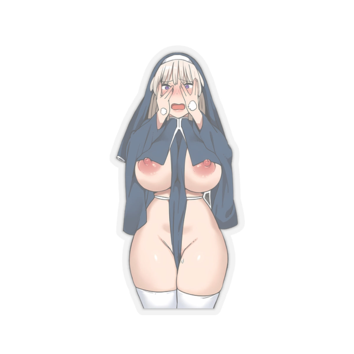 Waifu Sticker | Hentai Girls Sticker | Lewd Nun