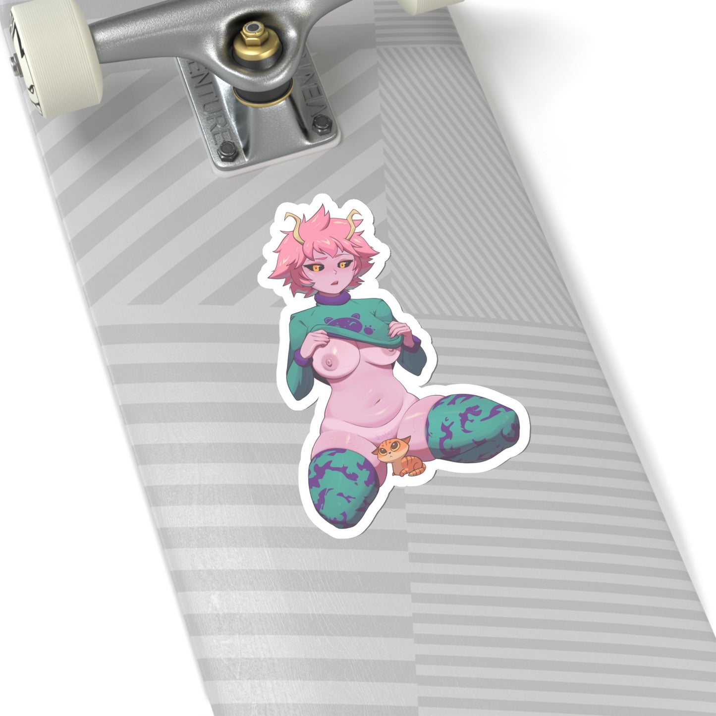 Lewd Ashido Minaa Sticker | Cat | Kitty And Tiddy Kiss-Cut Sticker | MHA Sticker | Uncensored Anime | Sexy Anime Sticker | Lewd Anime Sticker | Otaku | Waifu