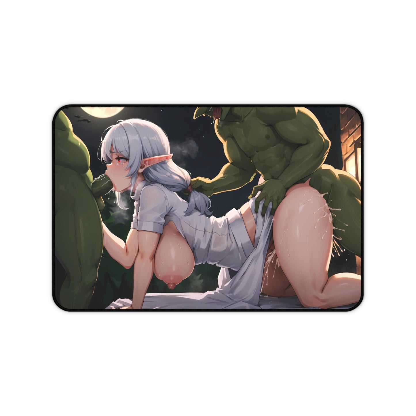 Lewd Mouse Pad | Elf Fucked By Orcs | NSFW | Goblin Slayer | Threesome | Tits | Ass | Sex | Wet Pussy | Fucking| Ecchi | Waifu | Otaku | Sexy Playmat | Naked Anime Girl | Elf