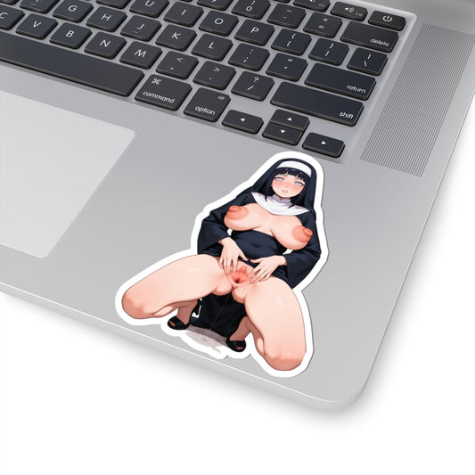 Waifu Sticker | Hentai Girls Sticker | Lewd Nun Pussy Spread Long Nipples