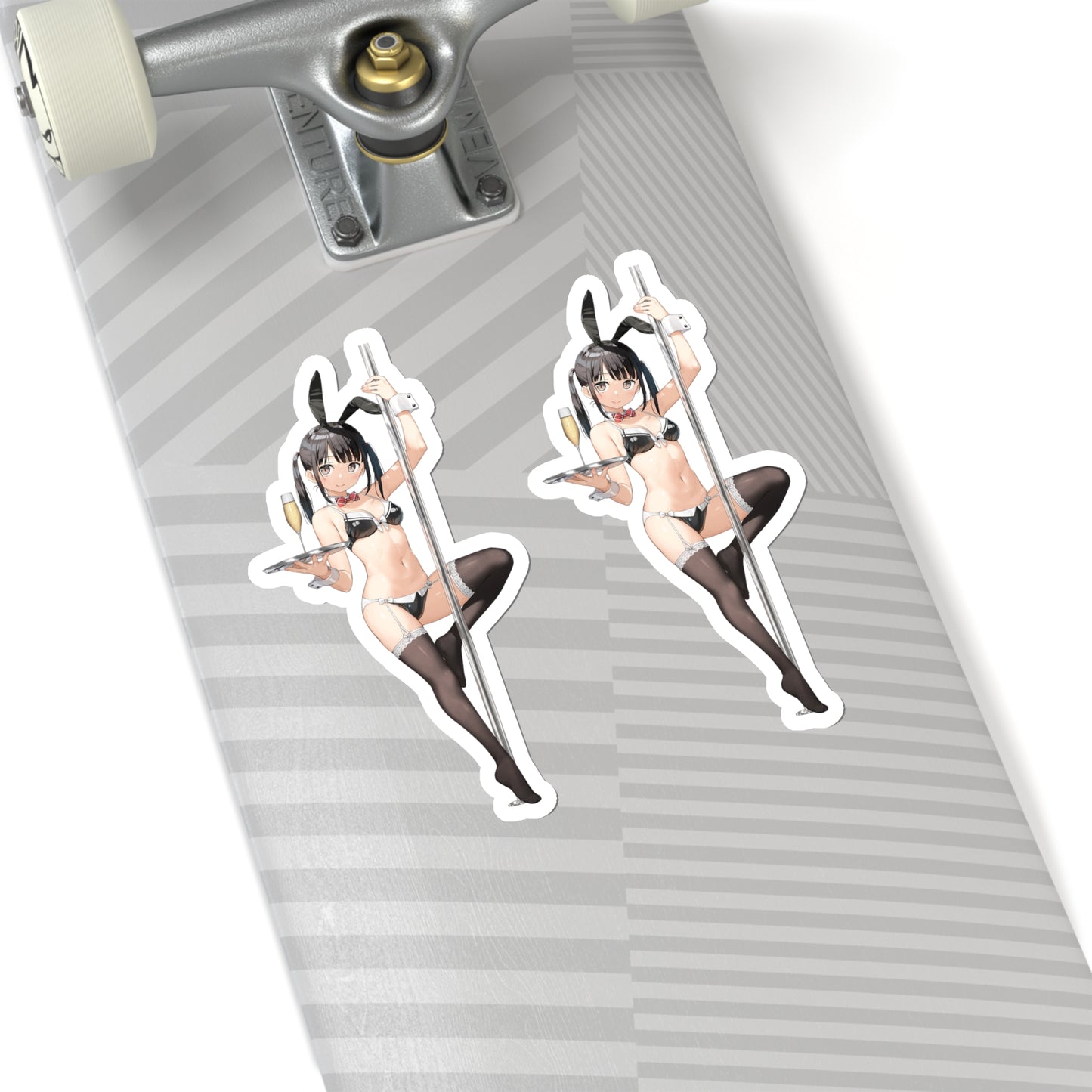 Lewd Maid Sticker | 2 Stickers For The Price Of 1 | Stripper | Bunny Ears | Sexy Anime Sticker | Lewd Anime Sticker | Otaku | Waifu | Pole Dancing | Funny Anime Sticker