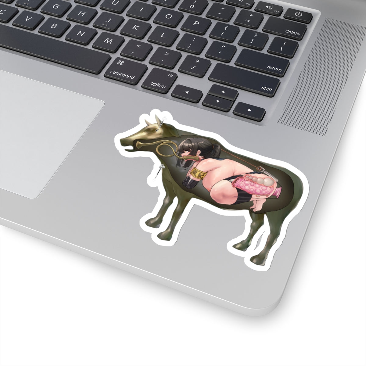 Lewd Anime Girl Sticker | Hentai Sticker | Lewd | Rule 34 | Otaku | Waifu | Constrained | Bondage | Brazen Bull | Rayasi