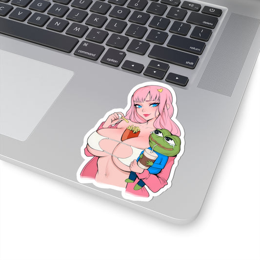 Waifu Sticker | Hentai Girls Sticker | Streamer Girl with frog