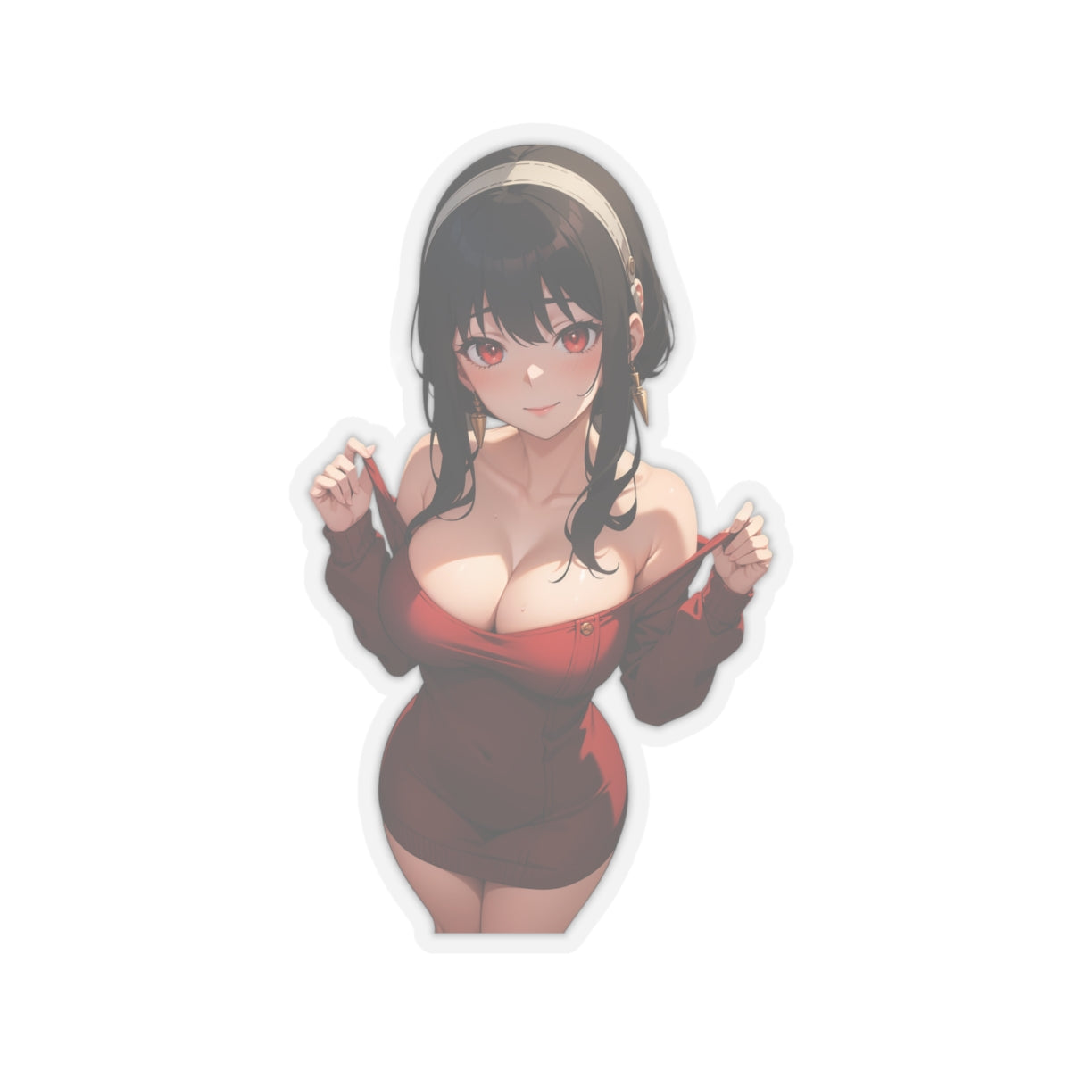 Sexy Anime Sticker | Yor Forger | Lewd Anime Sticker | Lewd Sticker | Sexy Waifu Sticker | Yor | SAMSARA_AI