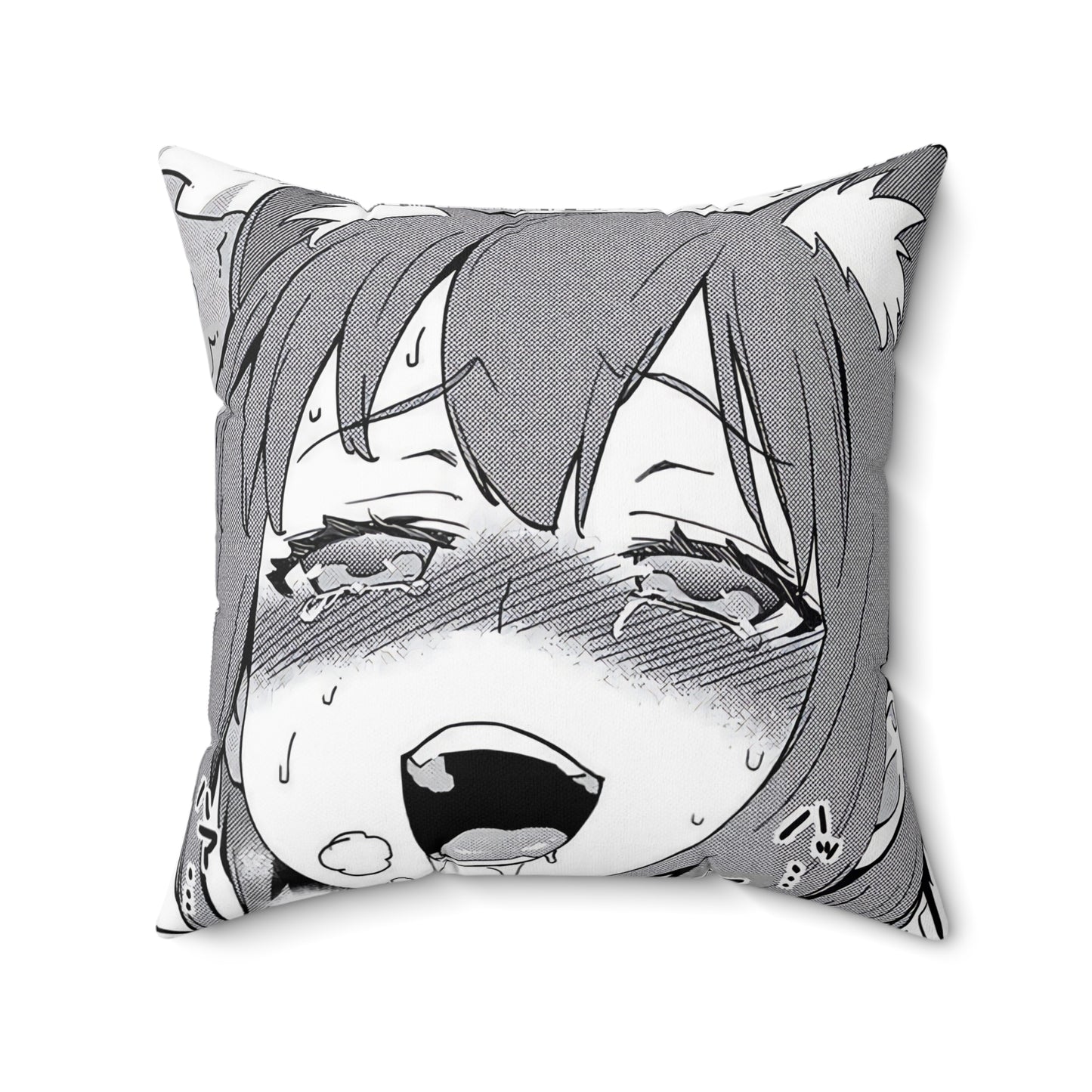 Ahegao Face Pillow | Furry | Ahegao Square Pillow | Funny Anime Pillow | Gift For Otaku | Gift For Waifu | Gift For Anime Lover