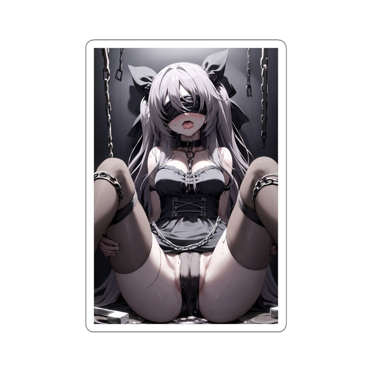 Sexy Anime Sticker | BDSM | Lewd Anime Sticker | Hentai Sticker | Bondage | Slave | Blindfold