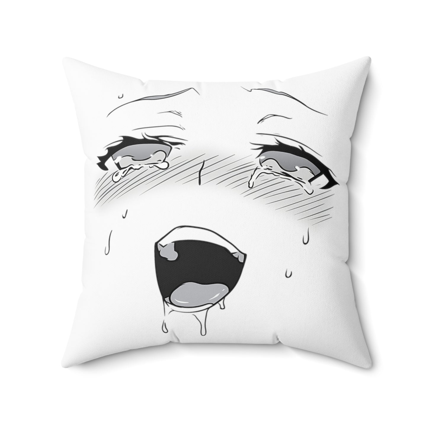 Ahegao Face Pillow | Ahegao Square Pillow | Funny Anime Pillow | Gift For Otaku | Gift For Waifu | Gift For Anime Lover