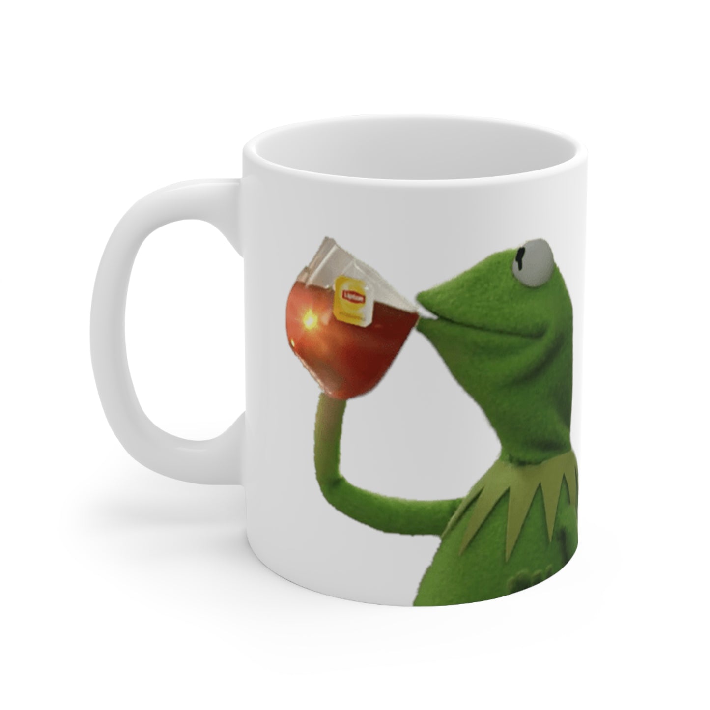 Kermit The Frog Meme Mug | None Of My Business Meme Mug | Funny Mug |  Tea Sipping Kermit | Meme Mug | Kermit Drinking Tea